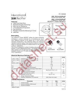 IRLR3105TRLPBF datasheet  